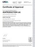 4С4 Продъкшън ISO 9001, ISO 14001, ISO 45001, ISO 27001, ISO 50001